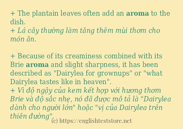 aroma cách dùng và ví dụ trong câu aroma cách dùng và ví dụ trong câu