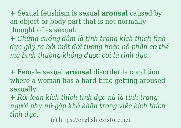 arousal cách dùng và câu ví dụ