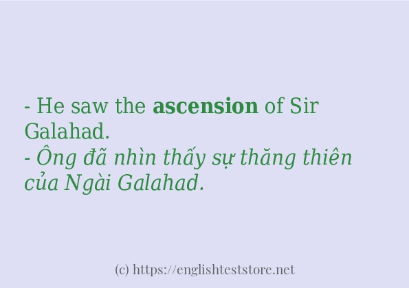 ascension áp dụng trong câu và ví dụ