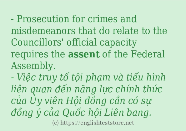 assent có bao nhiêu cách dùng?