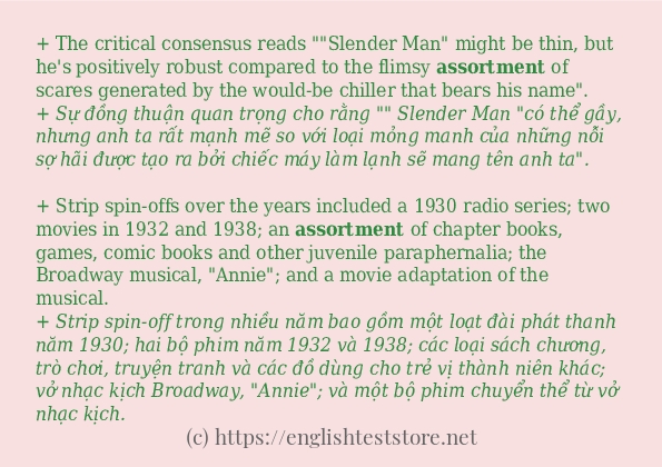 assortment có bao nhiêu cách sử dụng? assortment có bao nhiêu cách sử dụng?