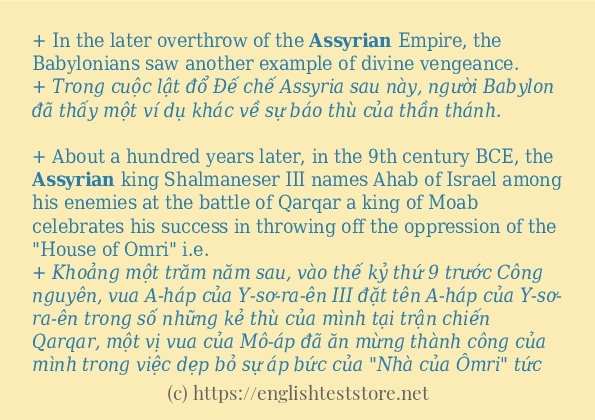 assyrian các ví dụ và câu điển hình
