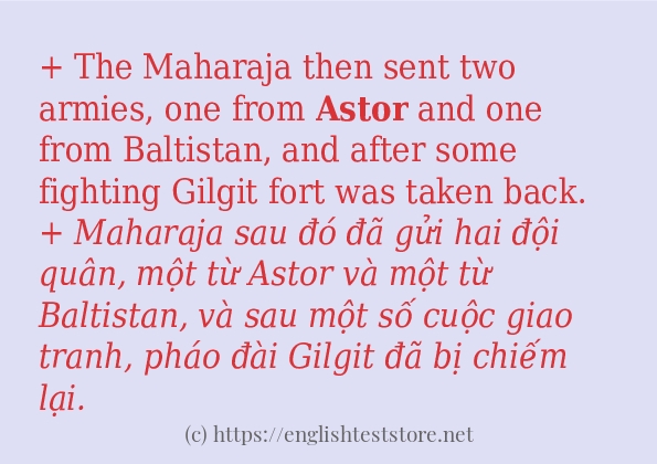 astor câu ví dụ về cách dùng