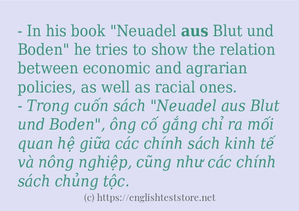 aus cách sử dụng và câu ví dụ