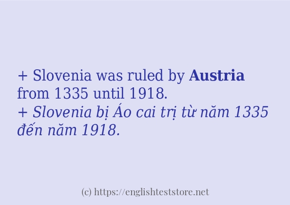 austria cách dùng và ví dụ trong câu