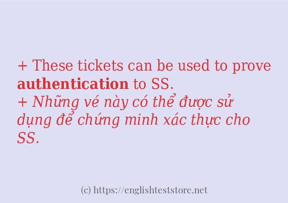 authentication cách sử dụng trong câu và ví dụ