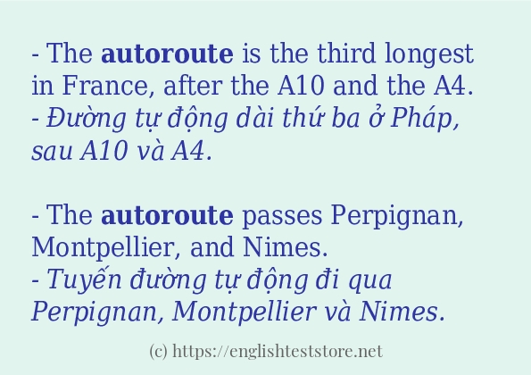 autoroute sử dụng như thế nào?