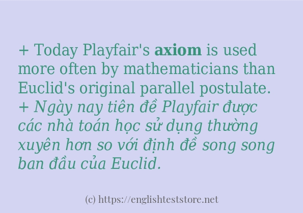 axiom sử dụng thực tế trong câu axiom sử dụng thực tế trong câu