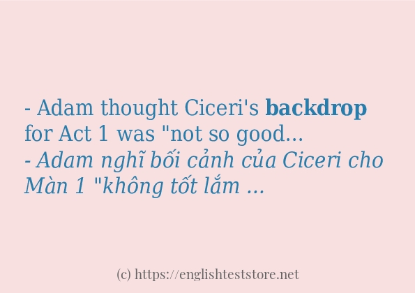 backdrop các ví dụ và câu điển hình