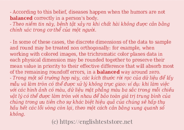 balanced sử dụng thực tế trong câu balanced sử dụng thực tế trong câu