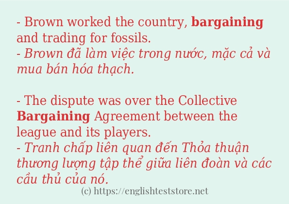bargaining câu ví dụ về cách dùng