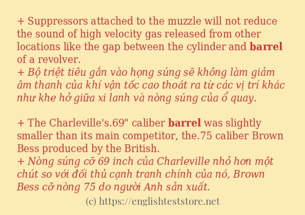 barrel sử dụng như thế nào và câu ví dụ