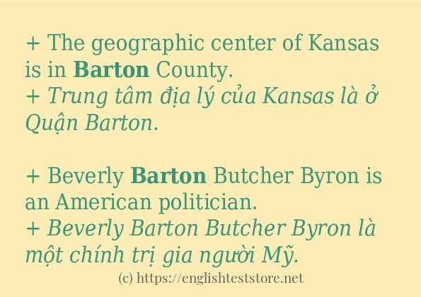 barton có bao nhiêu cách sử dụng?