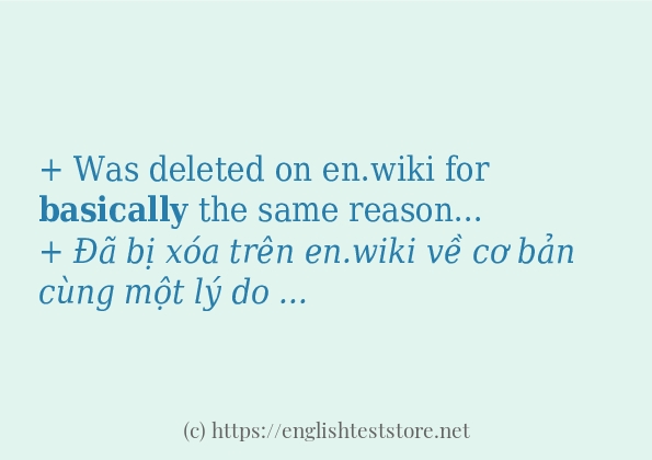 basically dùng như thế nào? basically dùng như thế nào?