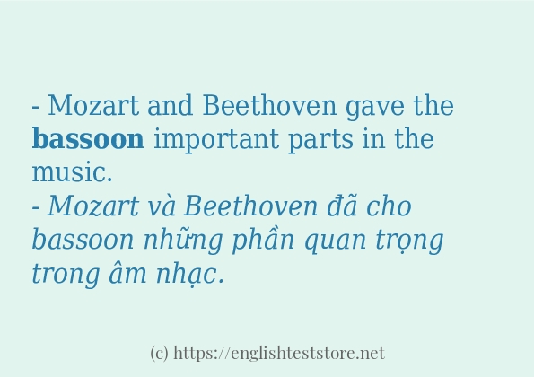 bassoon có bao nhiêu cách sử dụng?