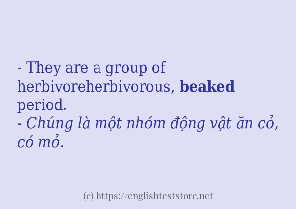 beaked cách sử dụng trong câu và ví dụ