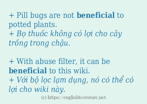 beneficial cách dùng và câu ví dụ beneficial cách dùng và câu ví dụ