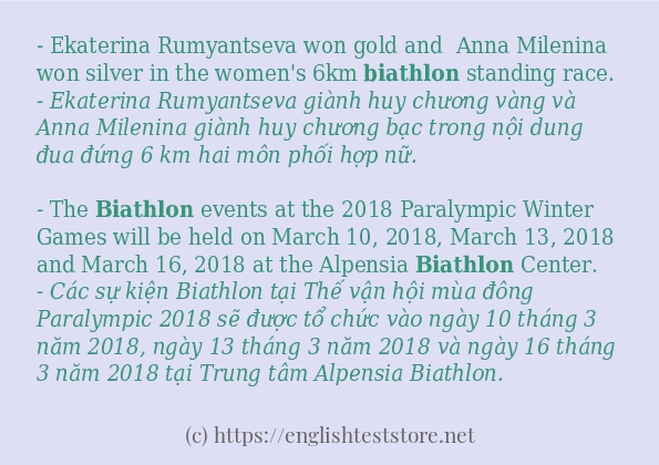 biathlon sử dụng như thế nào?