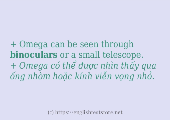 binoculars câu ví dụ và cách sử dụng