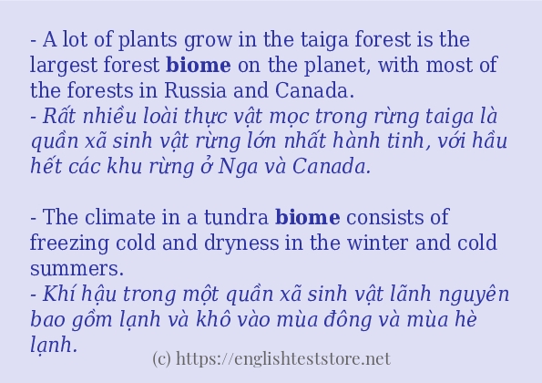 biome các cách dùng và câu ví dụ biome các cách dùng và câu ví dụ