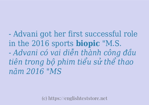 biopic có bao nhiêu cách dùng?