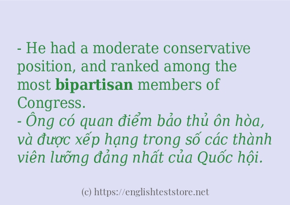 bipartisan sử dụng như thế nào và câu ví dụ