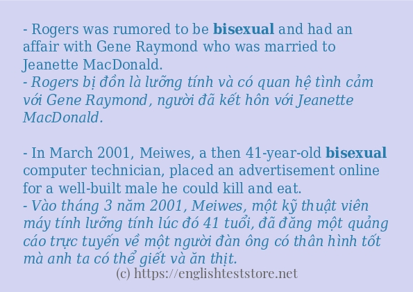 bisexual các cách dùng và câu ví dụ
