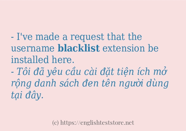 blacklist cách dùng và ví dụ trong câu