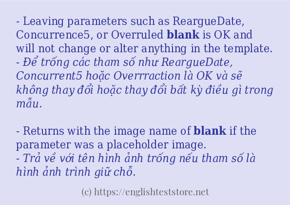 blank cách dùng và câu ví dụ