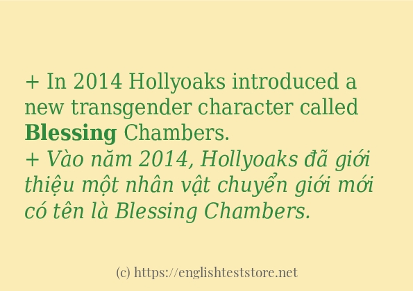 blessing ví dụ và cách sử dụng trong câu