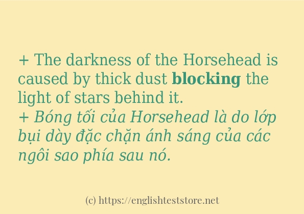 blocking sử dụng thực tế trong câu
