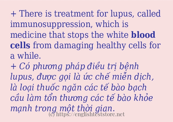 blood cells câu ví dụ và cách sử dụng blood cells câu ví dụ và cách sử dụng
