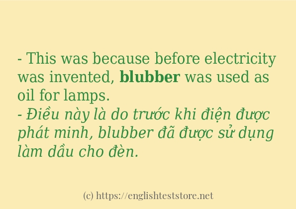 blubber có bao nhiêu cách sử dụng?