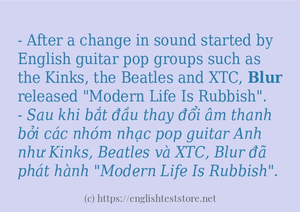 blur câu ví dụ về cách dùng