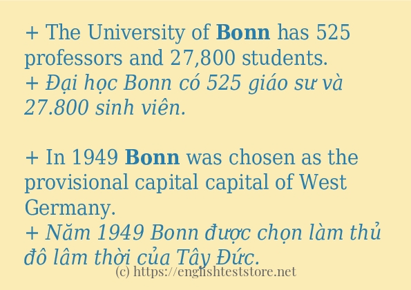 bonn các ví dụ và câu điển hình