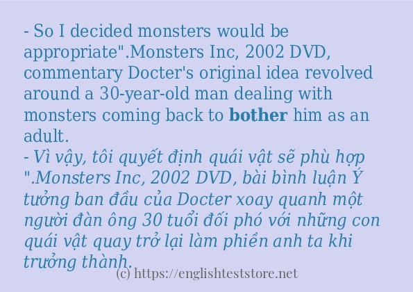 bother cách sử dụng và câu ví dụ