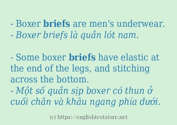 briefs cách dùng và ví dụ trong câu briefs cách dùng và ví dụ trong câu