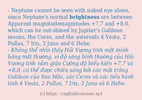 brightness các ví dụ và câu điển hình
