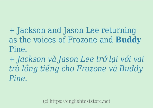buddy cách sử dụng và câu ví dụ