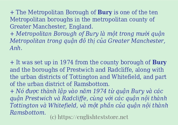 bury sử dụng thực tế trong câu bury sử dụng thực tế trong câu