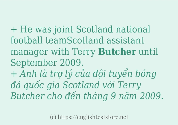 butcher cách sử dụng và câu ví dụ