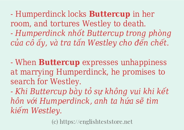buttercup các ví dụ và câu điển hình buttercup các ví dụ và câu điển hình