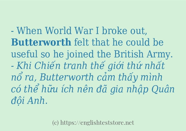 butterworth câu ví dụ và cách sử dụng