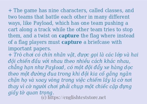 capture cách sử dụng trong câu và ví dụ