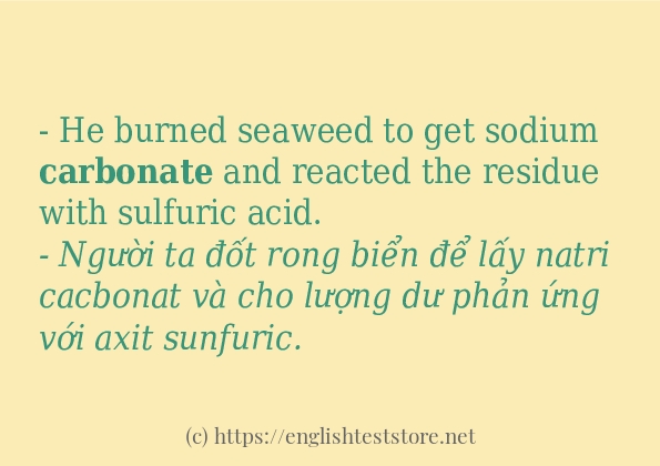 carbonate có bao nhiêu cách dùng? carbonate có bao nhiêu cách dùng?