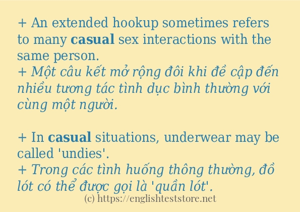 casual cách dùng và ví dụ trong câu