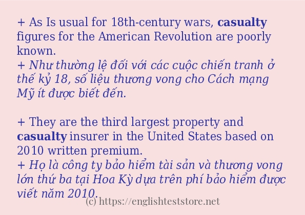 casualty cách sử dụng trong câu và ví dụ casualty cách sử dụng trong câu và ví dụ