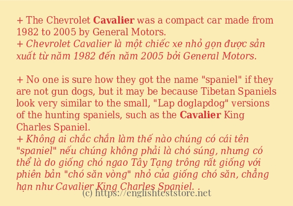cavalier các cách dùng và câu ví dụ