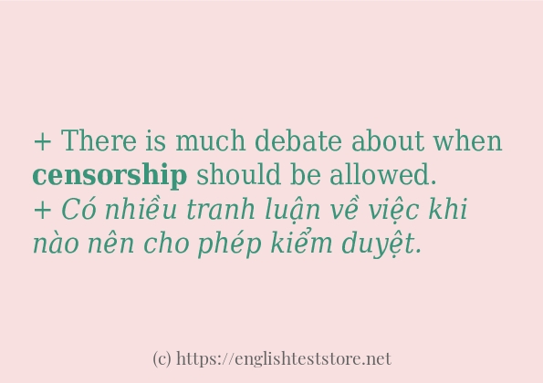 censorship dùng như thế nào?