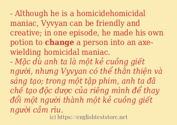 change dùng như thế nào?
